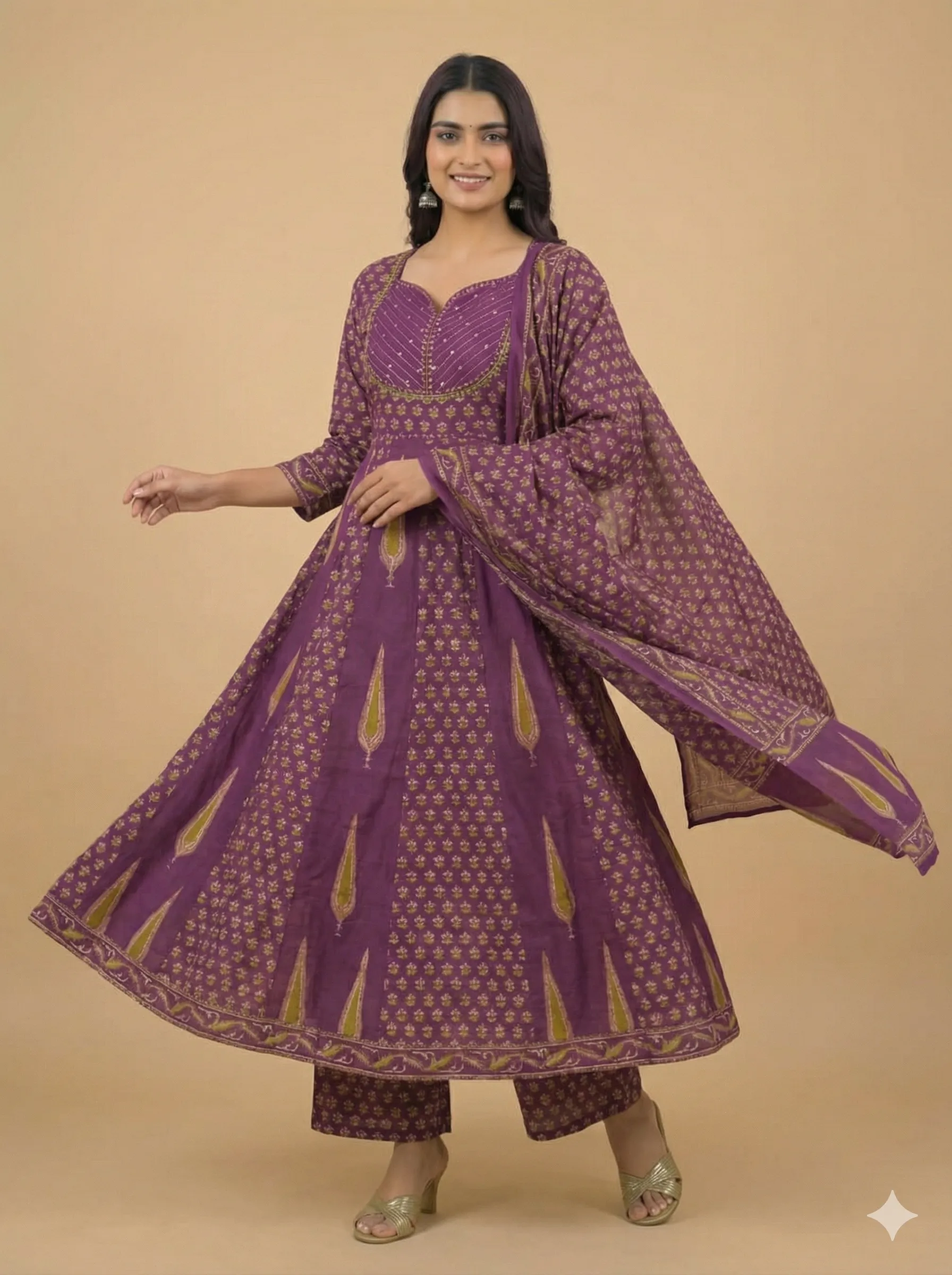 Designer Ajrakh Printed Bustier Pattern Anarkali With Ajrakh Printed Dupatta And Palazzo Designer Ajrakh Printed Bustier Pattern Anarkali With Ajrakh Printed Dupatta And Palazzo