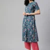 Floral Printed A-Line Cotton Kurta Floral Printed A-Line Cotton Kurta