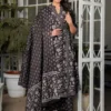 Floral Printed Pure Cotton Kurta With Palazzos & Dupatta Floral Printed Pure Cotton Kurta With Palazzos & Dupatta
