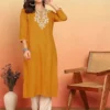 Orange Women Ethnic Motifs Kurta Orange Women Ethnic Motifs Kurta