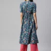 Floral Printed A-Line Cotton Kurta Floral Printed A-Line Cotton Kurta