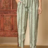 Floral Printed V-Neck Anarkali Kurta With Trousers & Dupatta