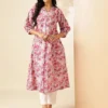 Pink Women Floral Printed Floral Kurta