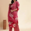 Women Floral Printed Thread Work Pure Cotton Kurta with Palazzos & With Dupatta Women Floral Printed Thread Work Pure Cotton Kurta with Palazzos & With Dupatta