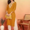 Orange Women Ethnic Motifs Kurta Orange Women Ethnic Motifs Kurta