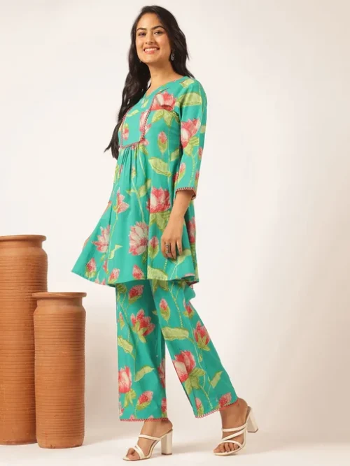 V Neck Tunic With Trousers Co-Ords V Neck Tunic With Trousers Co-Ords