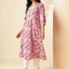 Pink Women Floral Printed Floral Kurta
