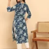Blue Women Floral Printed Floral Kurta