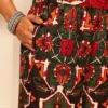 Abstract Printed Pure Cotton Lapel Collar Tunic With Palazzo