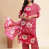 Women Floral Printed Thread Work Pure Cotton Kurta with Palazzos & With Dupatta Women Floral Printed Thread Work Pure Cotton Kurta with Palazzos & With Dupatta