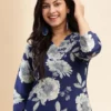 Women Floral Printed Cotton Kurta with Palazzo & Dupatta