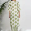 Green Geometric Printed Mirror Work Pure Cotton Kurta With Trousers & Dupatta Green Geometric Printed Mirror Work Pure Cotton Kurta With Trousers & Dupatta