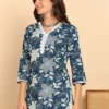 Blue Women Floral Printed Floral Kurta