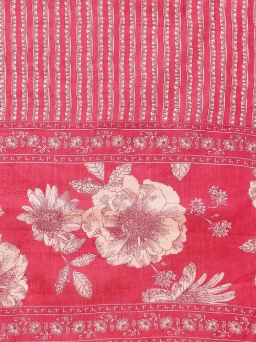 Women Floral Printed Thread Work Pure Cotton Kurta with Palazzos & With Dupatta Women Floral Printed Thread Work Pure Cotton Kurta with Palazzos & With Dupatta