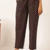 Black Cotton Floral Printed A-Line Kurta Set
