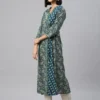 Women Printed Sequinned Cotton Angrakha Kurta Women Printed Sequinned Cotton Angrakha Kurta
