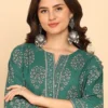 Women Floral Printed Cotton Kurta with Palazzo & Dupatta Women Floral Printed Cotton Kurta with Palazzo & Dupatta