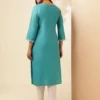 Women Printed Thread Work Floral Kurta Women Printed Thread Work Floral Kurta