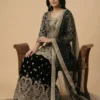 Beautiful Embroidery Work Kurta with Heavy Sharara and Dupatta