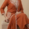 Trendy Mul Chanderi Straight Kurta with Pant and Dupatta