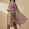 Elegant Embroidery Pink Kurta with Pant and Dupatta