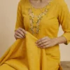 Yellow Embroidered Single Kurta