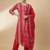 Breezy Women Pink Printed Kurta with Pant & Dupatta