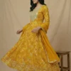 Trendy Yellow Color Embroidered and Printed Kurta with Pant and Dupatta