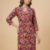 Multi-Color Single Cotton Kurta - Multi-Color Single Cotton Kurta - Kottons Multi-Color Single Cotton Kurta