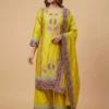 Elegant Embroidery Kurta with Plazzo & Dupatta - Elegant Embroidery Kurta with Plazzo & Dupatta - Kottons Elegant Embroidery Kurta with Plazzo & Dupatta