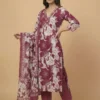 Beautifully Printed Kurta with Pant and Dupatta - Beautifully Printed Kurta with Pant and Dupatta - Kottons Beautifully Printed Kurta with Pant and Dupatta