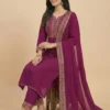 Elegant Red Kurta with Pant and Dupatta