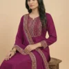 Elegant Red Kurta with Pant and Dupatta