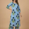 Pure Cotton Multi-Color Printed Kurta With Pant