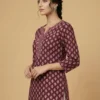 Blood Red Printed Short Kurti - Blood Red Printed Short Kurti - Kottons Blood Red Printed Short Kurti