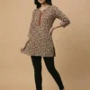 Brown Printed Short Kurti