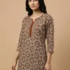 Brown Printed Short Kurti