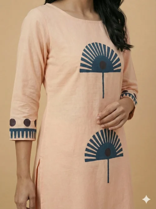 Premium Straight Geometric Printed Kurta With Plazzo