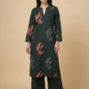 Elegant Straight Cotton Stitched Kurta With Palazzo - Elegant Straight Cotton Stitched Kurta With Palazzo - Kottons Elegant Straight Cotton Stitched Kurta With Palazzo