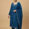 Stunning Blue Kurta with Pant and Dupatta