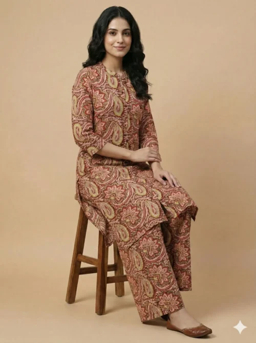 Pure Cotton Printed Kurta With Plazzo