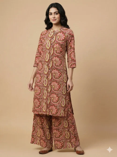 Pure Cotton Printed Kurta With Plazzo