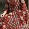 Red Anarkali Trendy Kurta with Pant and Dupatta