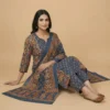 Vibrant Ethnic Designs Printed Cotton Kurta with Pant & Dupatta - Ethnic Designs Printed Cotton Kurta with Pant & Dupatta - Kottons Vibrant Ethnic Designs Printed Cotton Kurta with Pant & Dupatta