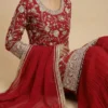 Beautiful All Over Embroidery Kurta with Sharara and Dupatta
