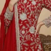 Beautiful All Over Embroidery Kurta with Sharara and Dupatta
