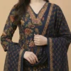 Beautiful Blue Color Beautifully Printed Jaipuri Kurta with Pant and Dupatta