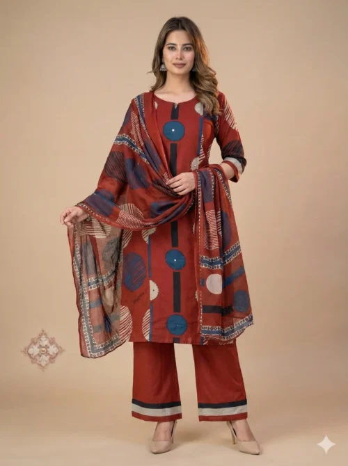 Beautiful Cotton Kurta Patch Work with Plazo and Dupatta