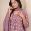 Real Mirror and Beads Work Kurta with Dupatta and Pant