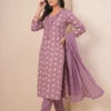 Real Mirror and Beads Work Kurta with Dupatta and Pant